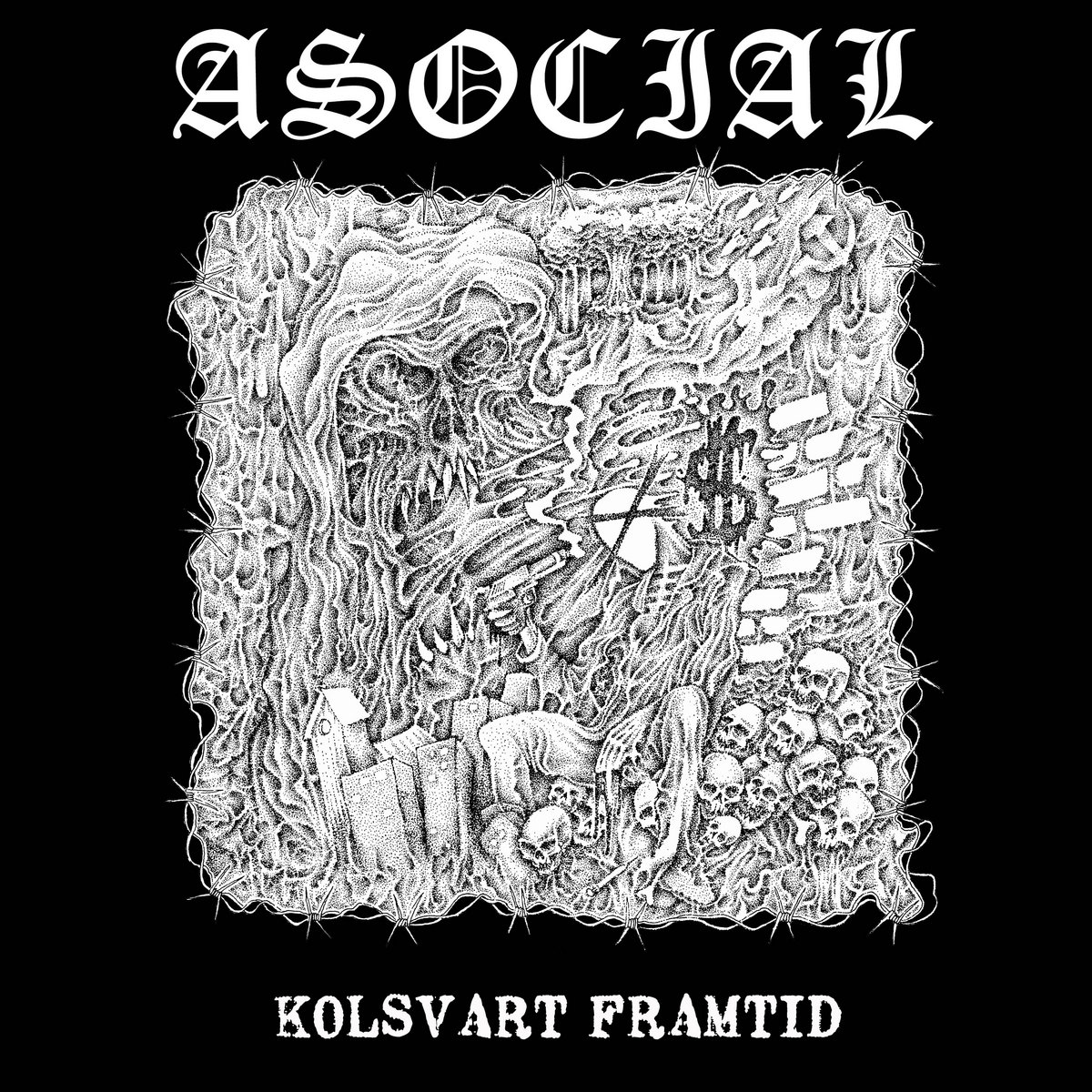 Asocial: Kolsvart Framtid LP